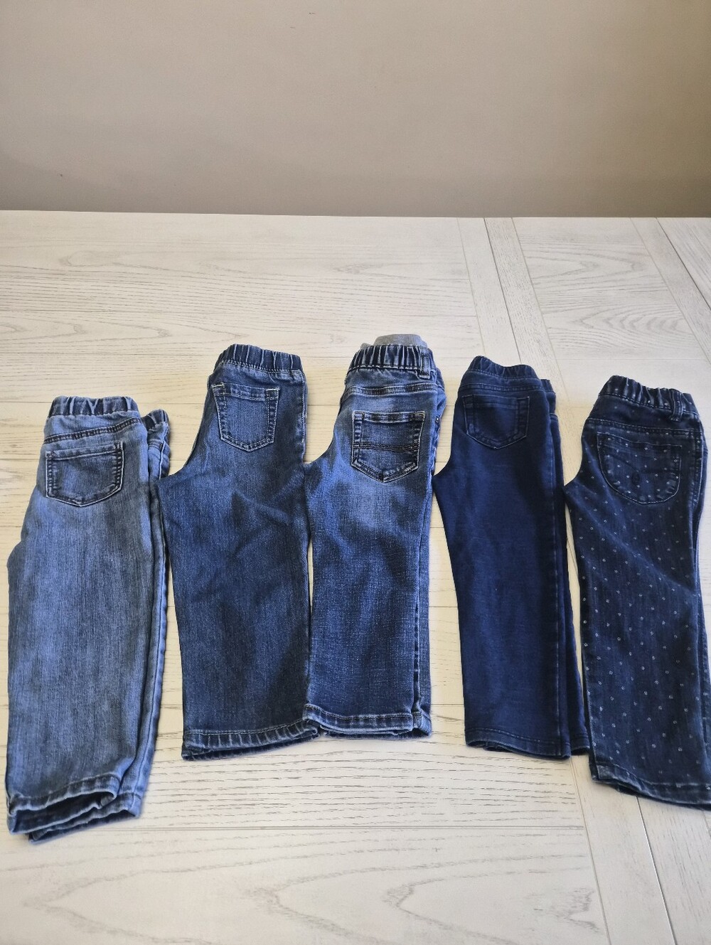 24m Baby, Toddler Jeans And Jeggins Lot Of 5, Name Brands Jumping Beans, Oshkosh